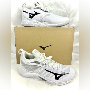 Men’s Mizuno Enerzy Wave Dimension Volleyball Indoor Court Shoes White